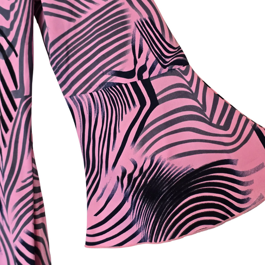 Fun Retro Illusion Print Top / Mini Dress - Size 36