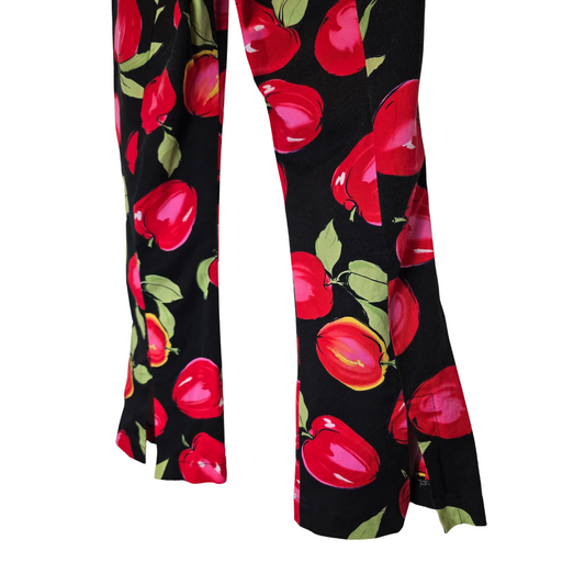 Amazing vintage 90's Apple Print Cotton Trousers - Size 32