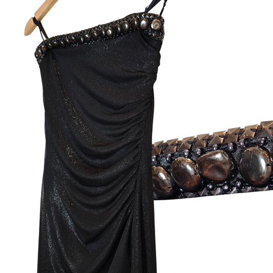 Vintage 90's Truworths Glamour Sparkly Boobtube Jumpsuit - Size 28