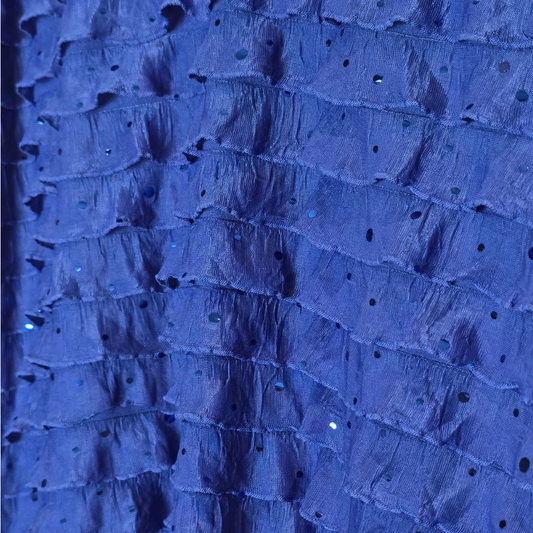 Blue + Sparkle Detail Detailed Vest - Size M