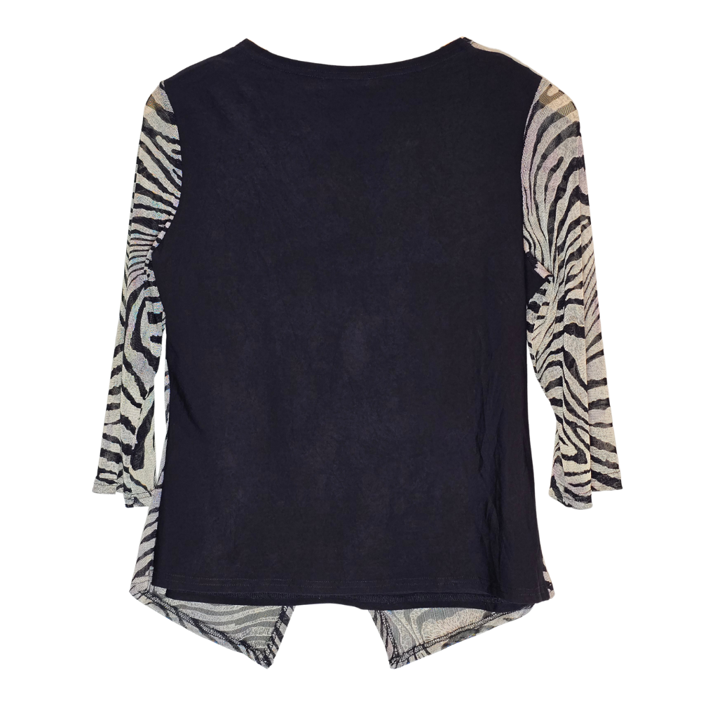 Retro 2000's Zebra Print Top - Size L