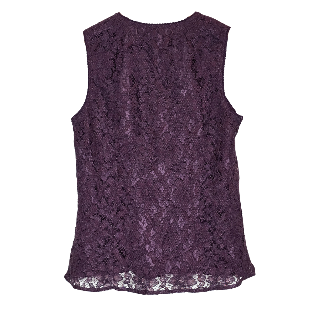 Lace + Beadwork Detail Top - Size 12
