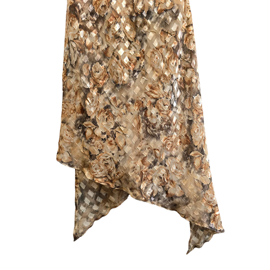 Vintage Detailed Midi Dress - Size L (W36)