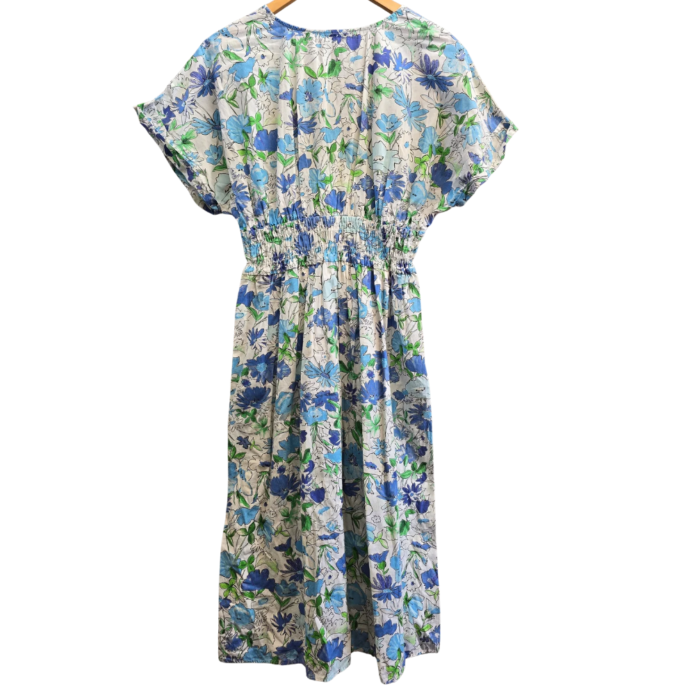 Pre-loved Zara 100% Cotton Midi Dress - Size XL (W38)