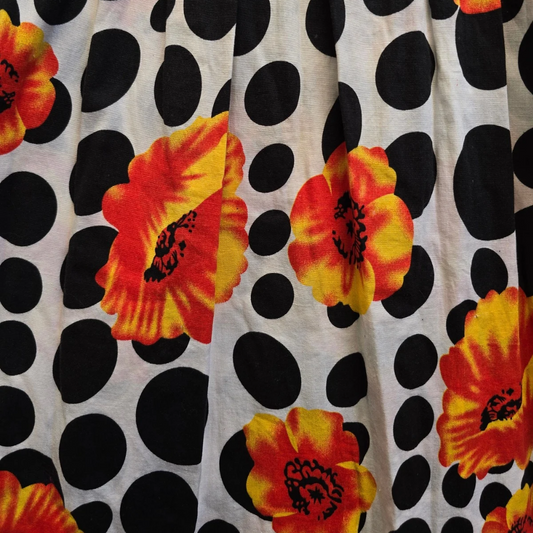 Vintage 90's 100% Cotton Floral Dress - size S (W39)