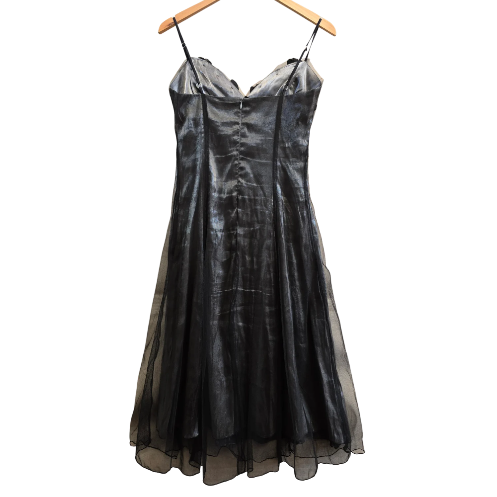 Vintage 90's Detailed Midi Dress - Size 34 (W40)