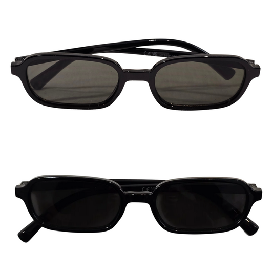 Unisex Slender Rounded Rectangular Fashion Sunnies
