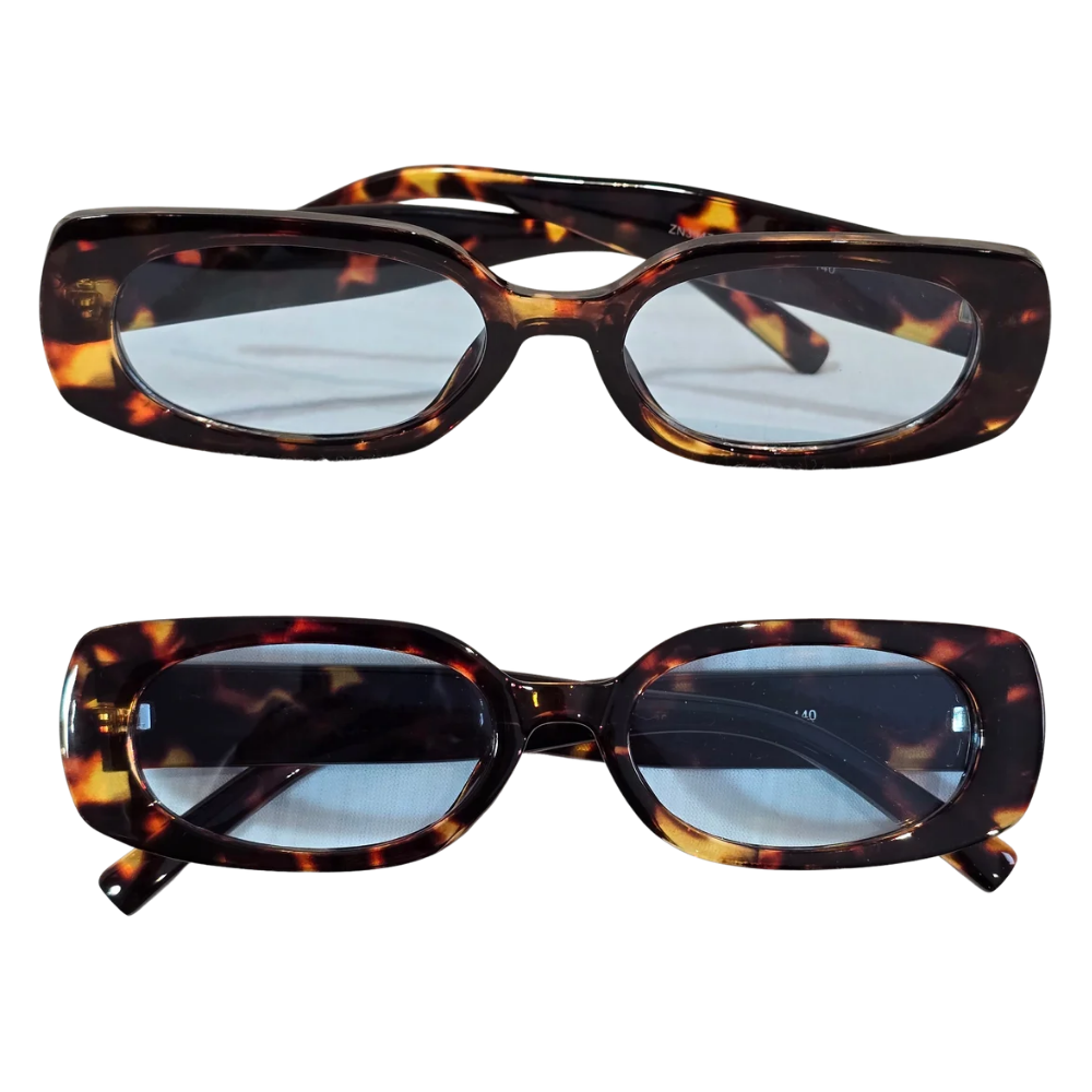 Tortoise Shell + Blue Fashion Sunglasses