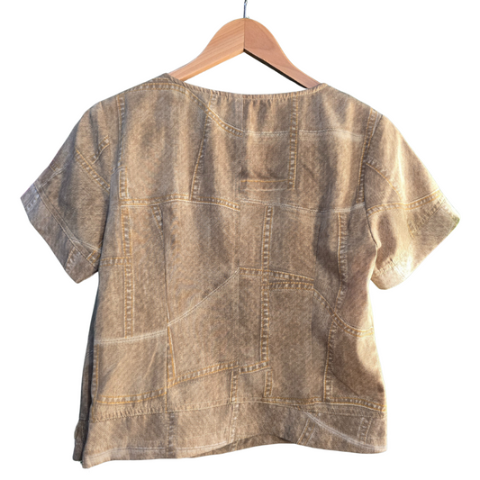 Denim Look-a-like "Patchwork" Tee