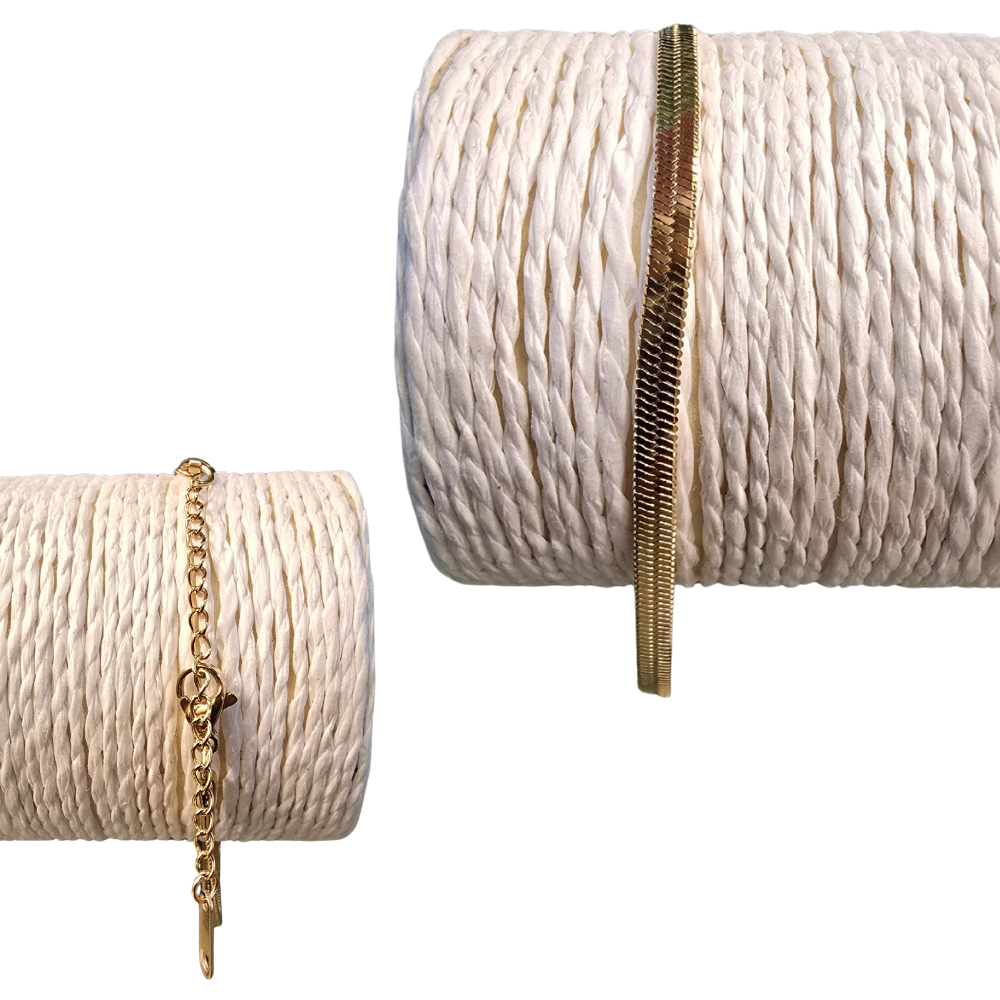 Stainless Steel Flat Chain Bangle