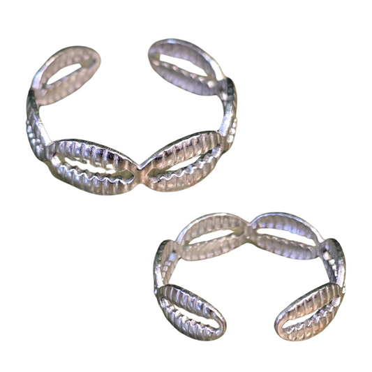 Stainless Steel Cowrie Shell Ring