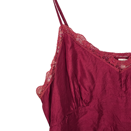 Retro 100% Silk Cami - Size 18 (W29)