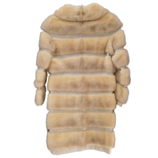 Vintage Mink Fur & Genuine Leather Coat (W6)
