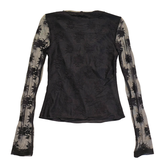 Retro Y2K Detailed Lace Top