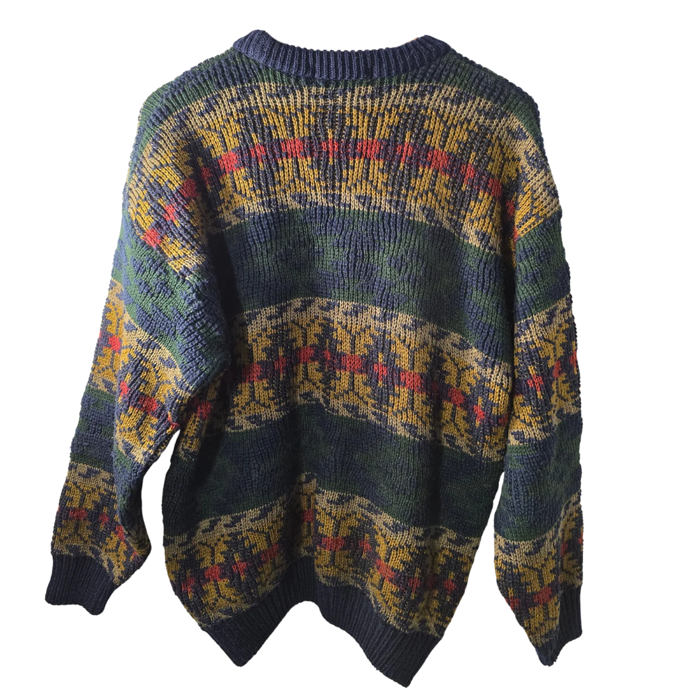 Vintage Woolworths Funky Pattern Knit Jumper (W14)