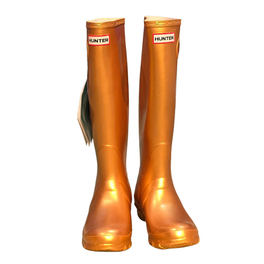 Gold Special Edition Hunter Welly Boots (Deadstock/ Unworn) - Size UK4