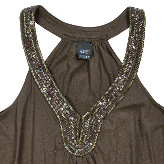 Beadwork Detail Vest - Size S