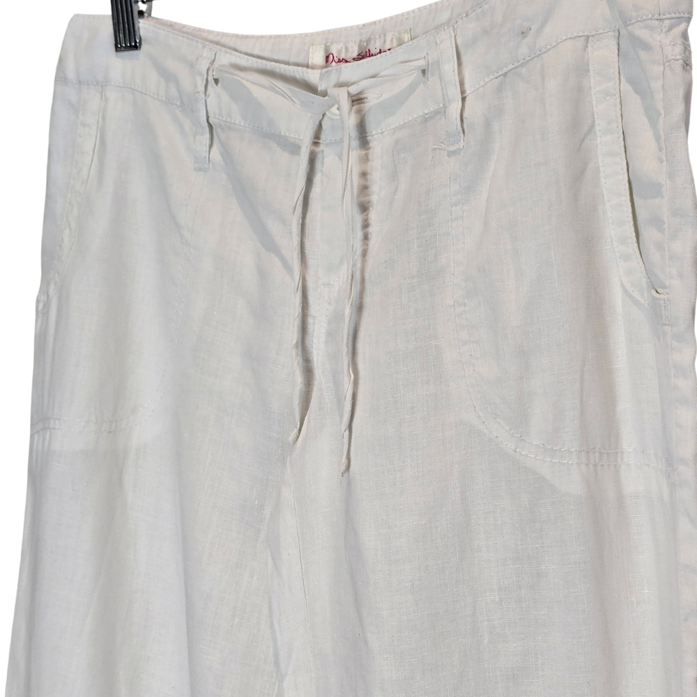 100% Linen Low Rise Trousers - Size 8