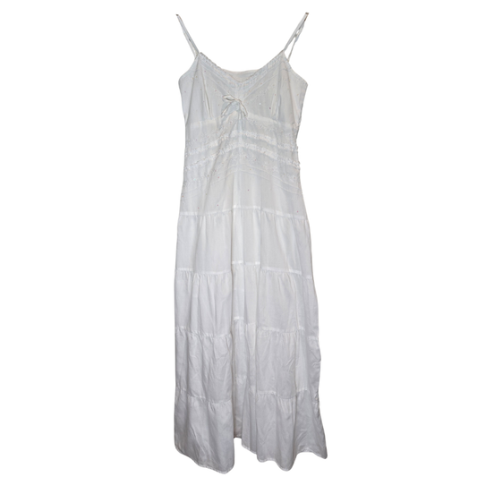 Cute Detail White Maxi Dress - Size M