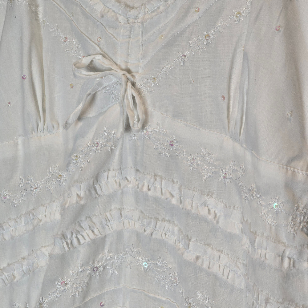 Cute Detail White Maxi Dress - Size M