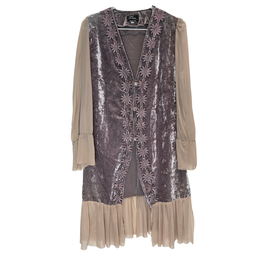 Retro Whimsical Light Weight Over Coat - Size M