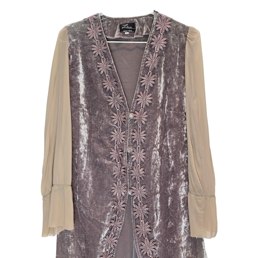 Retro Whimsical Light Weight Over Coat - Size M