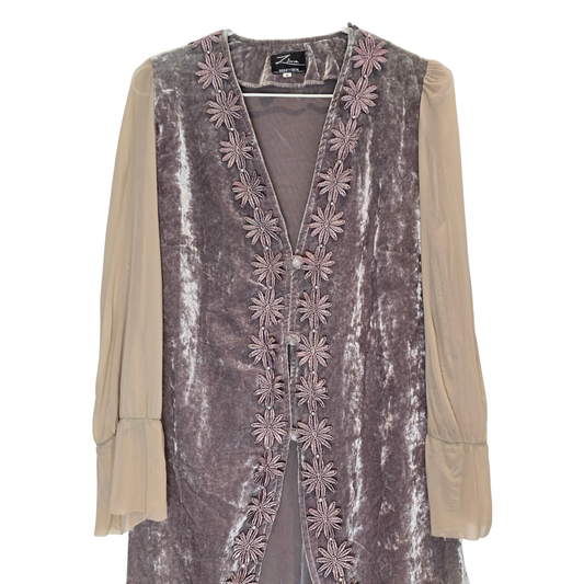 Retro Whimsical Light Weight Over Coat - Size M