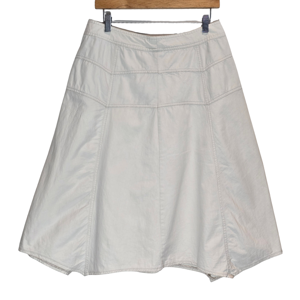Vintage 90's 100% Cotton Midi Skirt - Size L