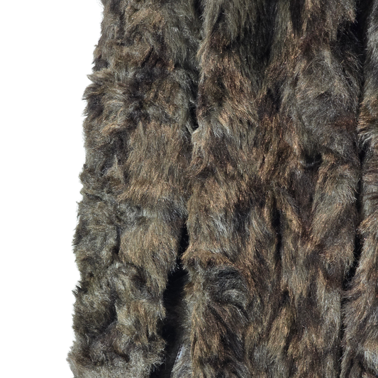 Hues of Browns Vintage Faux Fur Coat - Size L