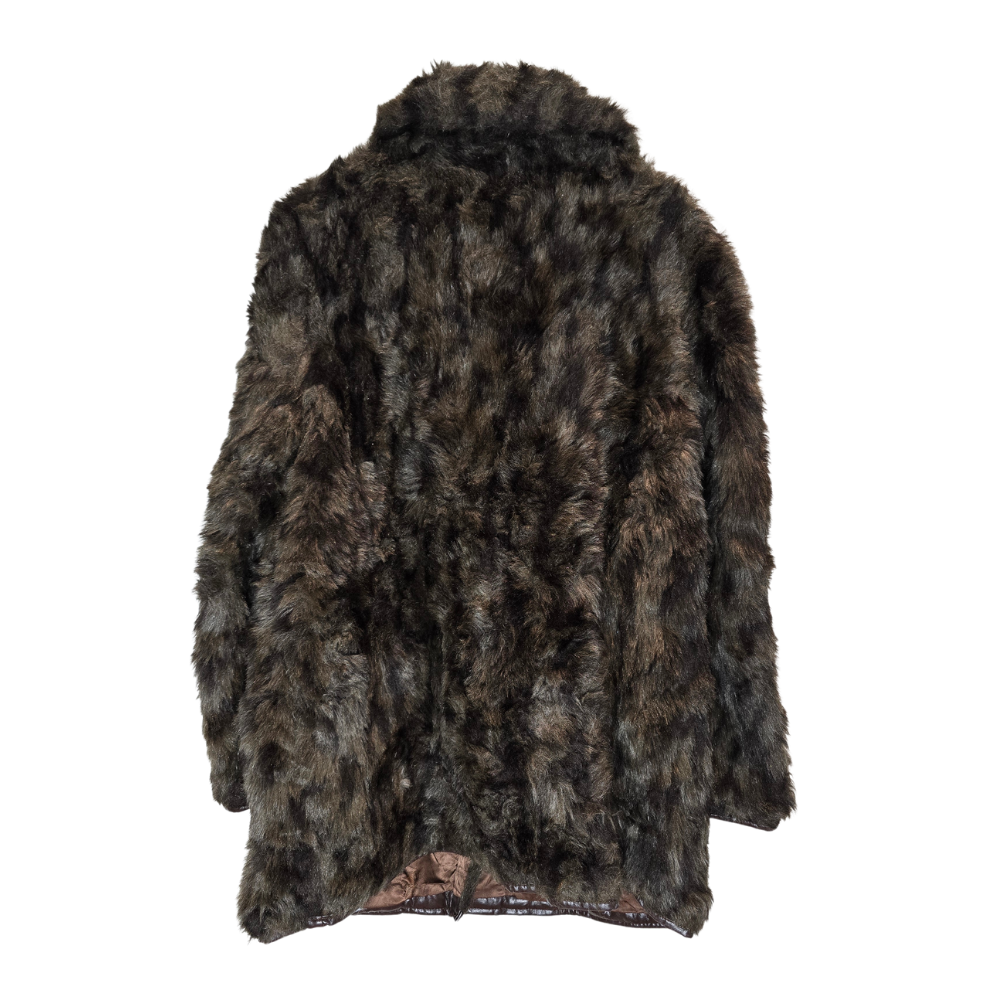 Hues of Browns Vintage Faux Fur Coat - Size L