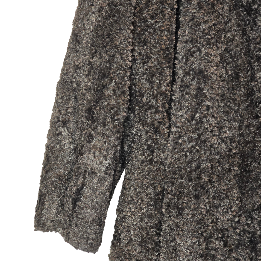 Vintage Brown Velvety Faux Fur Coat - Size XXL