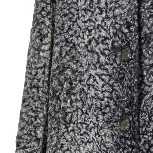 Gorgeous Vintage Grey Faux Fur Coat - Size M/L