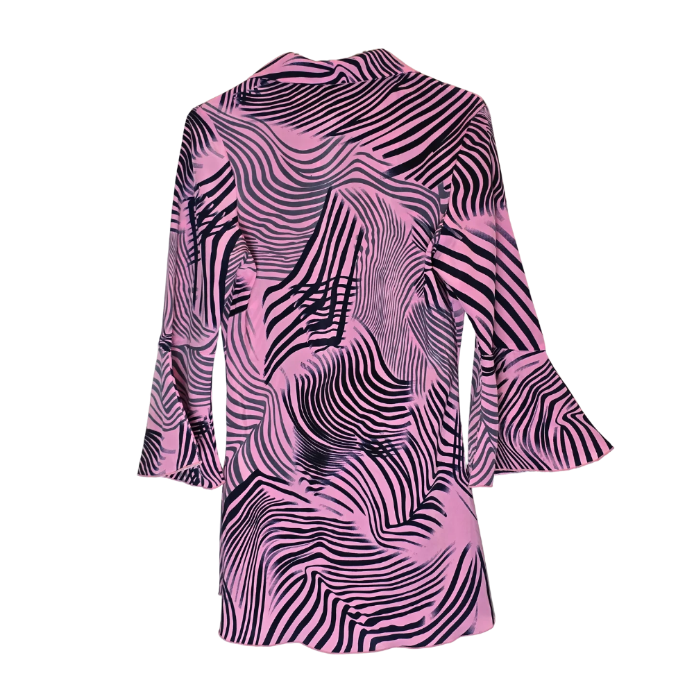 Fun Retro Illusion Print Top / Mini Dress