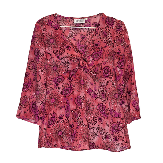 Retro Early 2000's Pretty Print Top - Size Large