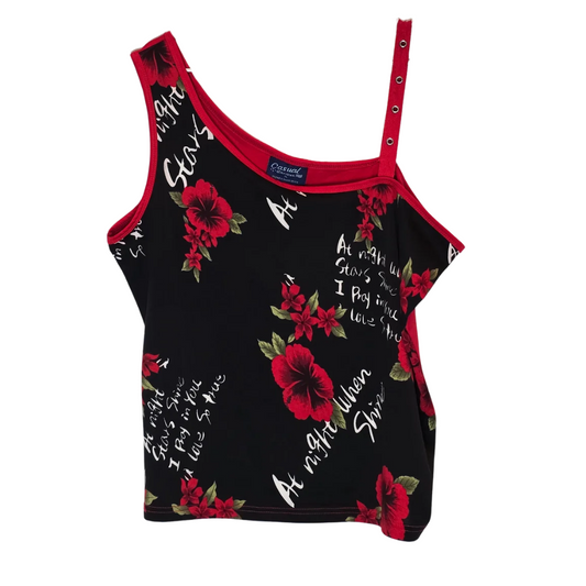 Retro Y2K Unique Silhouette Pattern Top - Size XL