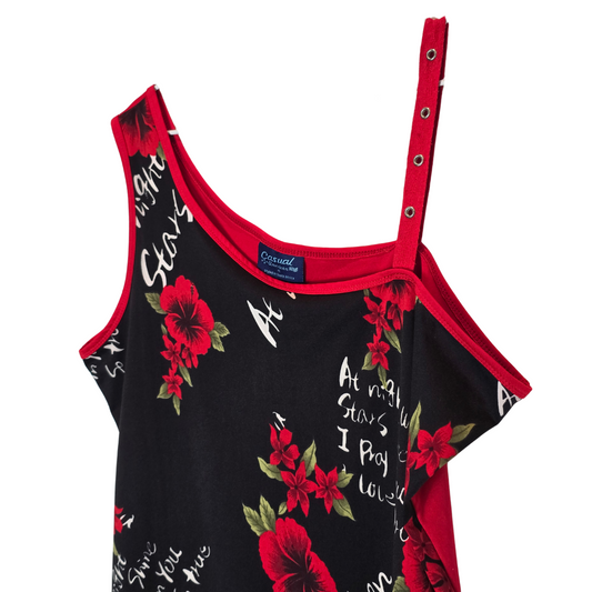 Retro Y2K Unique Silhouette Pattern Top - Size XL