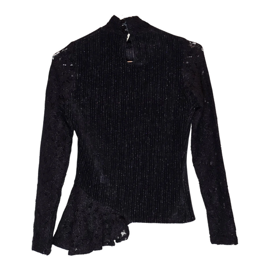Vintage 90's Velvet + Lace Turtleneck - Size Small