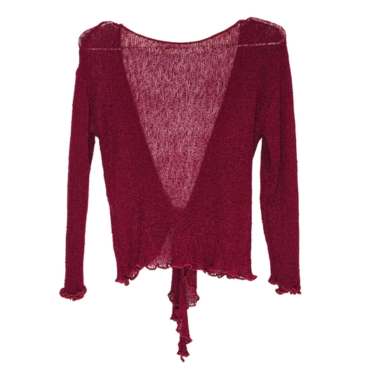 Red Knit Wrap/ Tie Top - Freesize