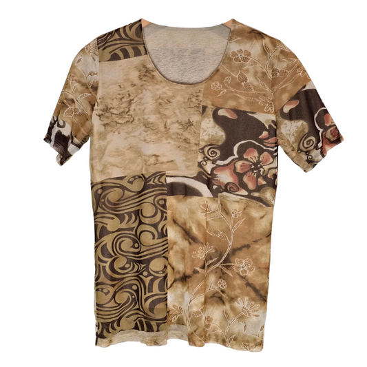 Retro Graphic Mesh Tee - Size XL