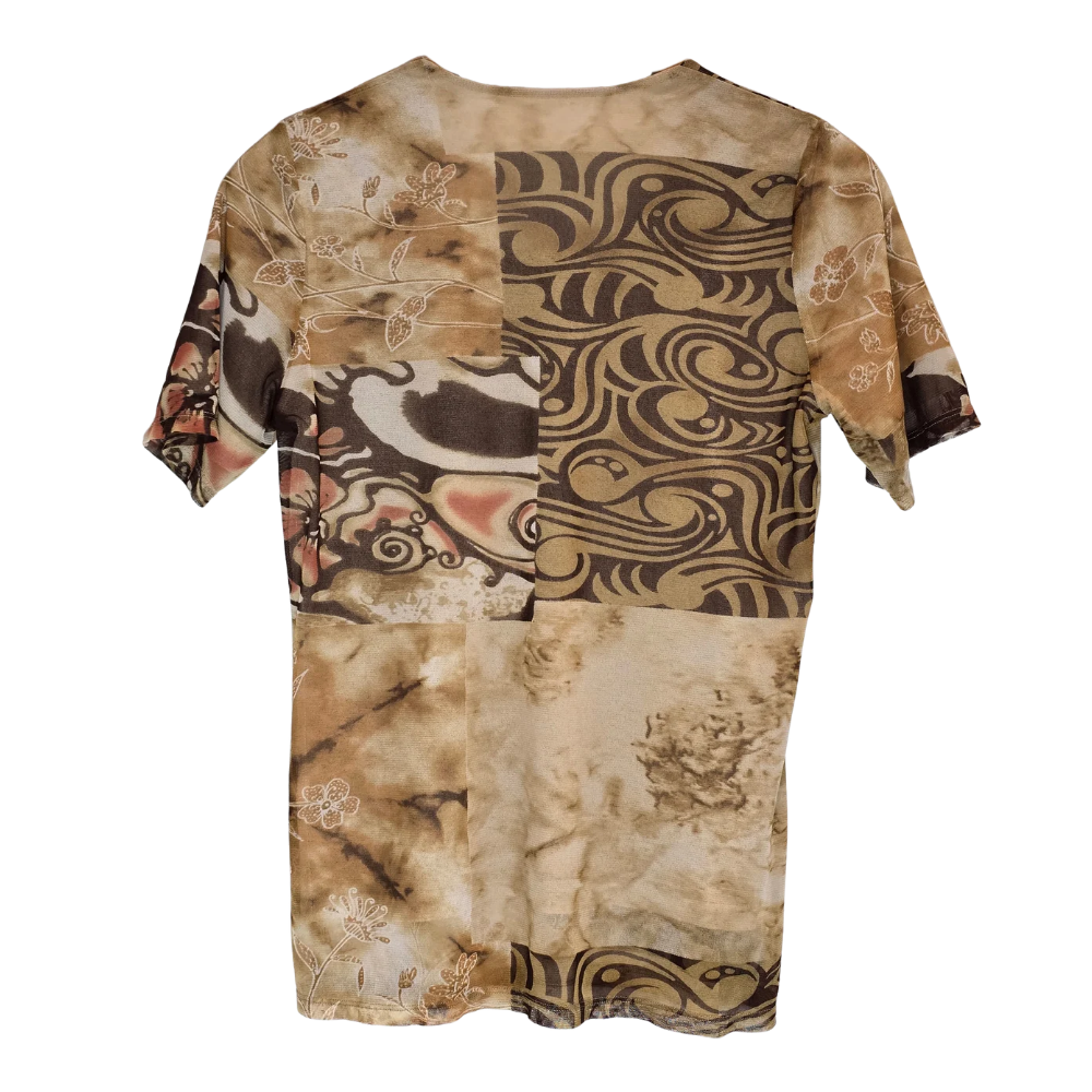 Retro Graphic Mesh Tee - Size XL