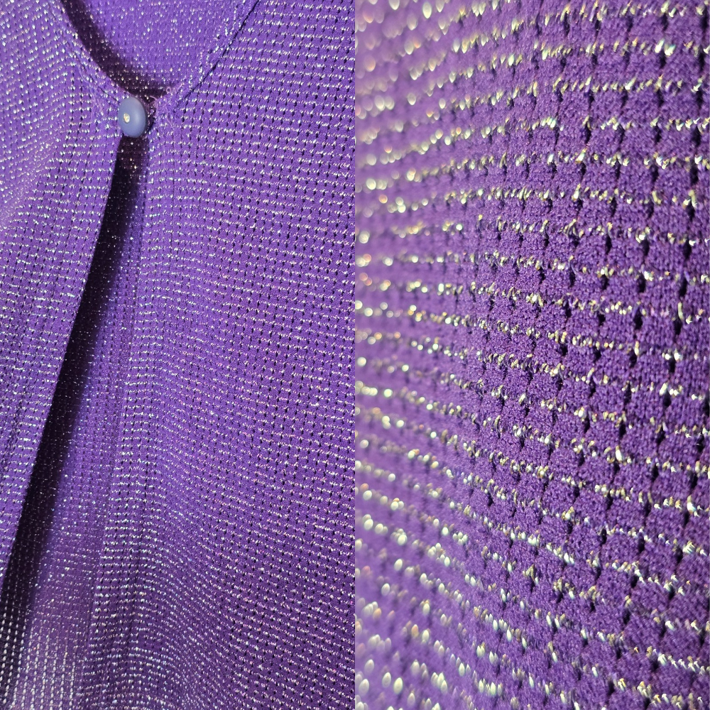 Vintage 90's Purple Sparkle Crop Top - Size M