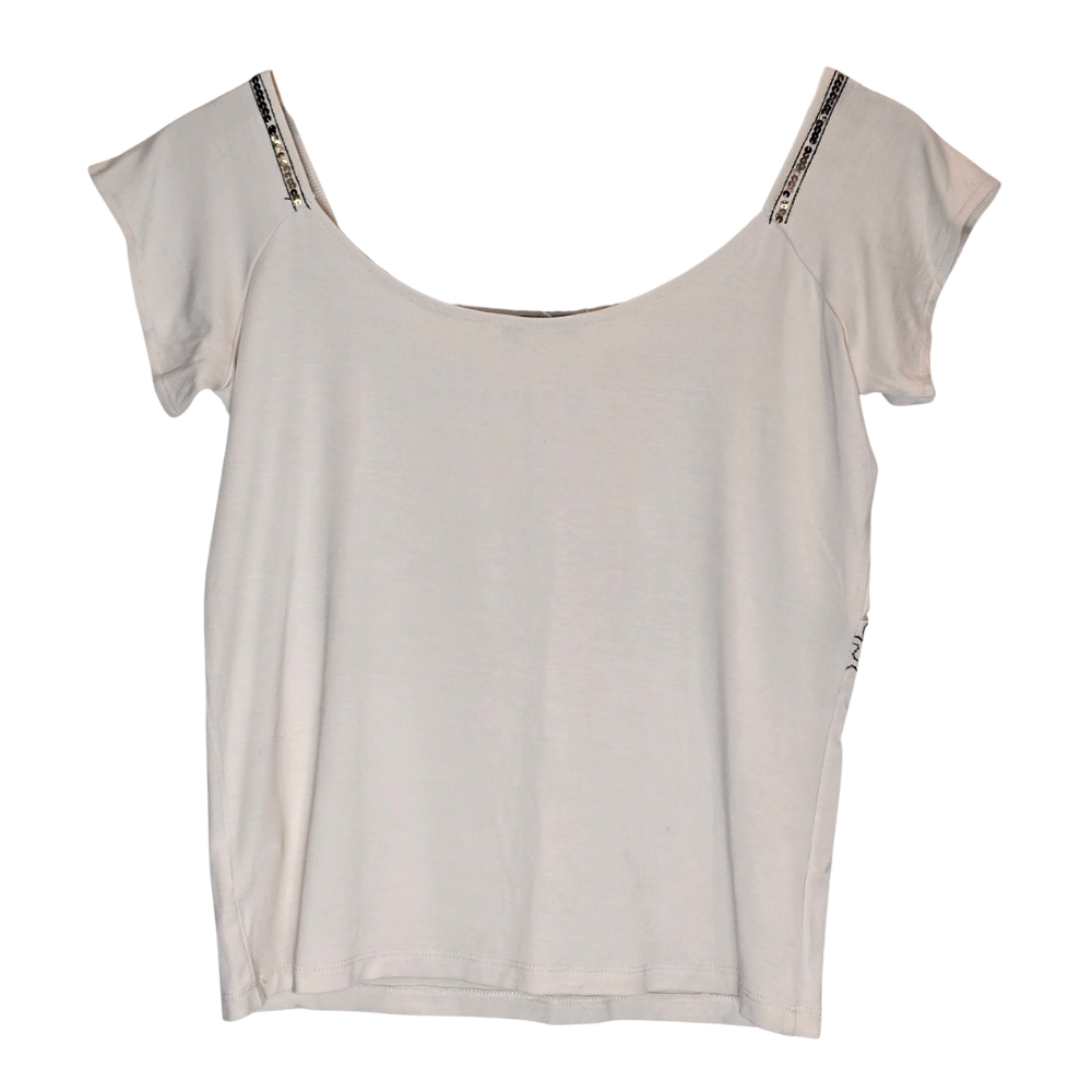 Retro 2000s Viscose Beadwork Top - Size M