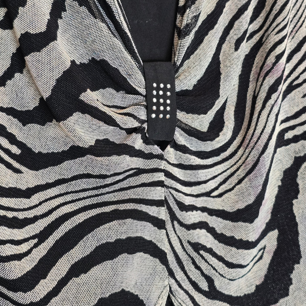 Retro 2000's Zebra Print Top - Size L
