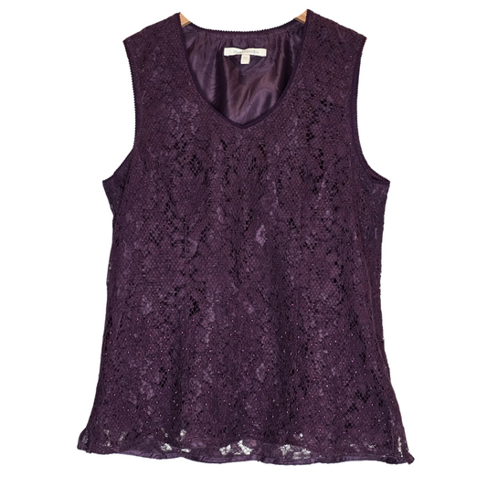 Lace + Beadwork Detail Top - Size 12