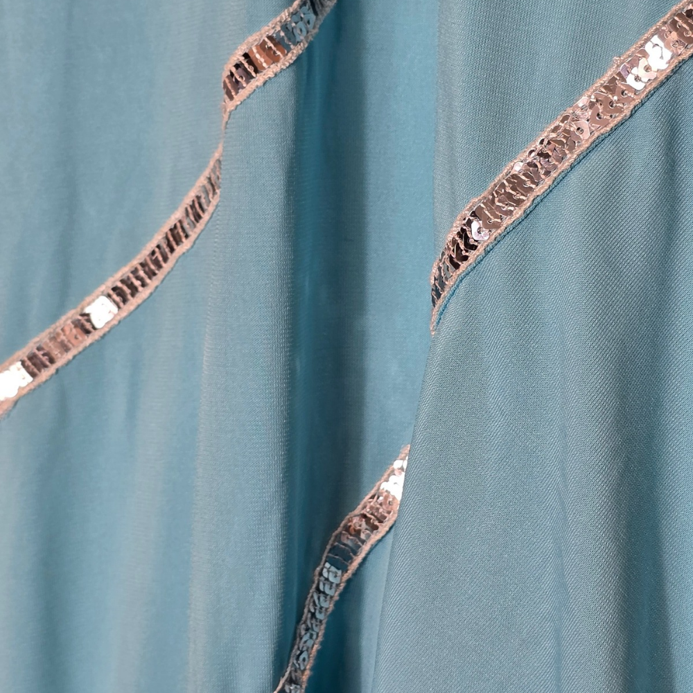 Vintage Y2K Asymmetrical + Sequin Detail Party Dress - Size S