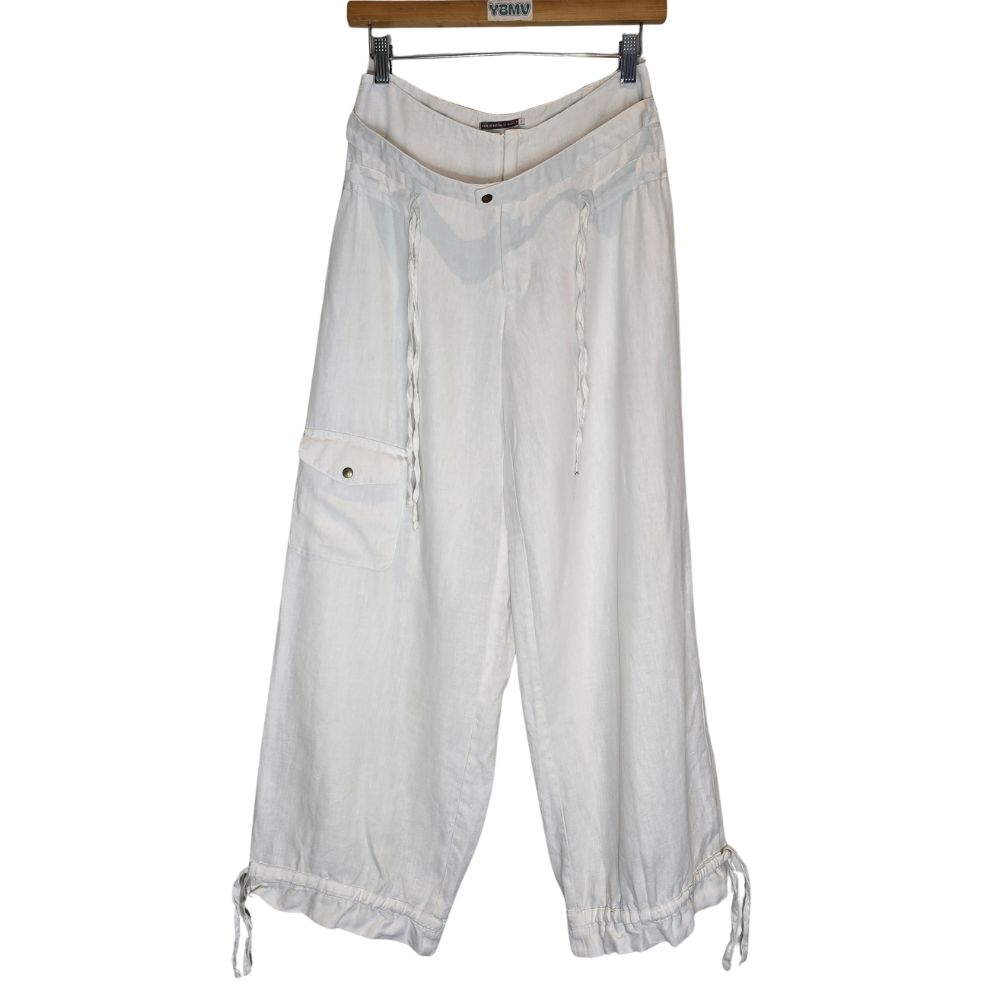 Gorgeous 100% Linen Detailed Trousers- Size S