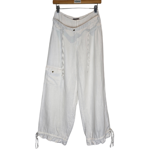 Gorgeous 100% Linen Detailed Trousers- Size S