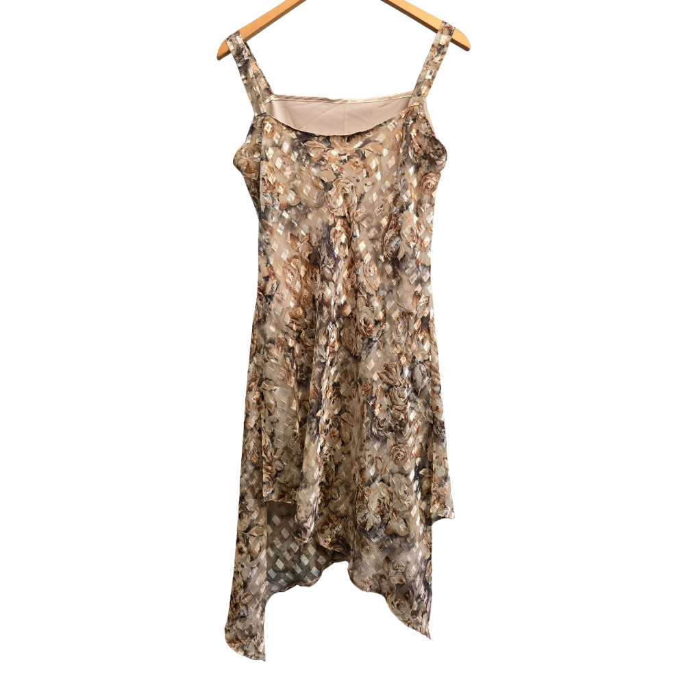 Vintage Detailed Midi Dress - Size L (W36)