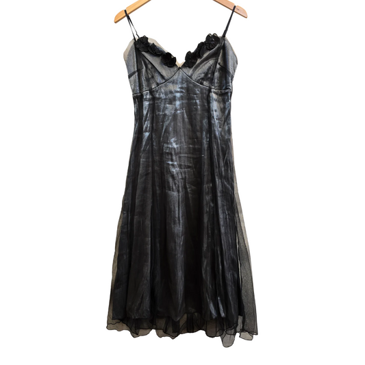 Vintage 90's Detailed Midi Dress - Size 34 (W40)