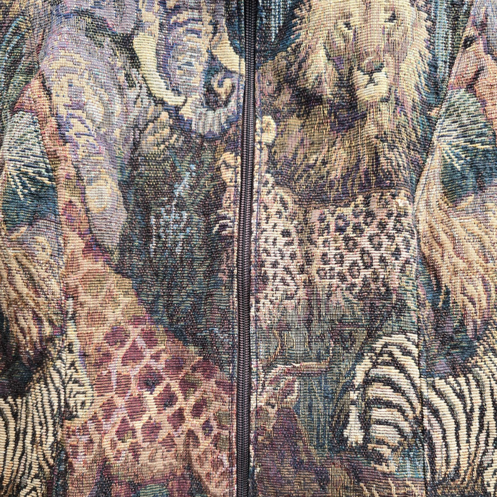 Vintage Safari Print Tapestry Jacket- Size S (W44)